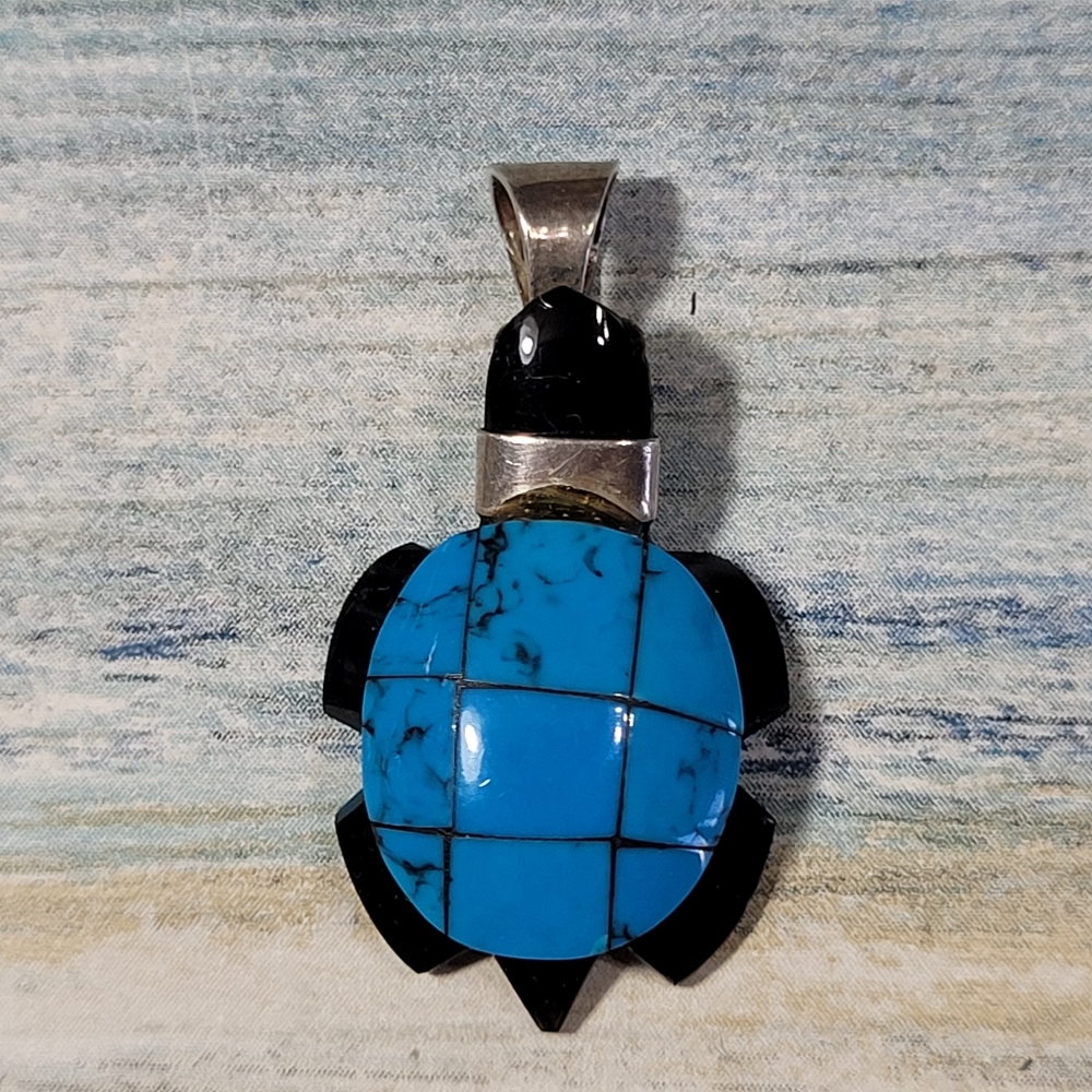 🎉HP🎉Onyx Turtle Pendant. - Picture 3 of 8